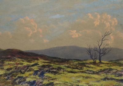 WINTER EVENING, DUBLIN MOUNTAINS by Ciaran Clear  at deVeres Auctions