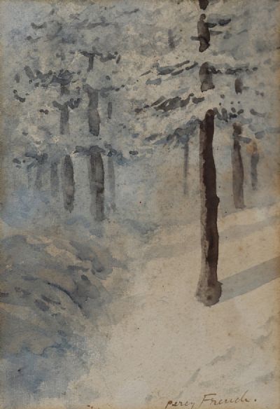 FOREST PATH AFTER SNOW by William Percy French  at deVeres Auctions