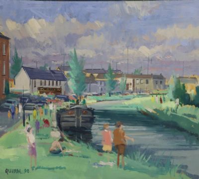 THE CANAL AT ROBERTSTOWN by Brian Quinn  at deVeres Auctions