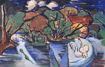 LAKE VIEW by Caroline Scally  at deVeres Auctions