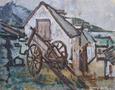 DONKEY CART by COTTAGE by Henry Healy  at deVeres Auctions