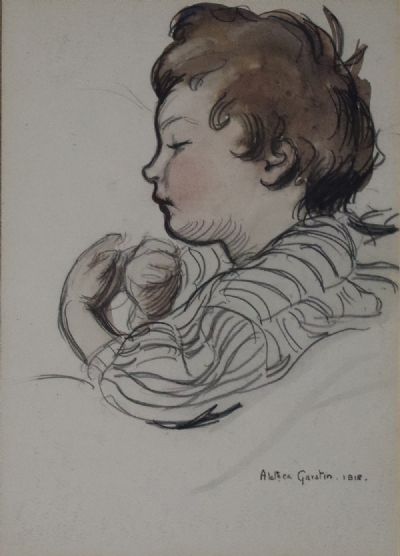 SLEEPING CHILD by Althea Garstin  at deVeres Auctions