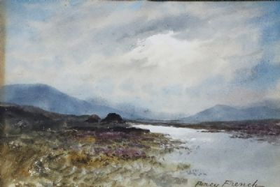 BOG LANDSCAPE DONEGAL by William Percy French  at deVeres Auctions