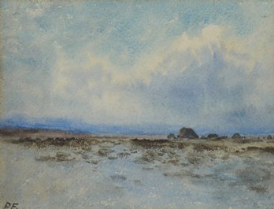 BOGLAND LANDSCAPE, WEST OF IRELAND by William Percy French  at deVeres Auctions