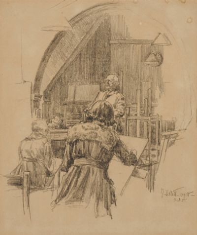 ART SCHOOL, LIFE CLASS by Mainie Jellet  at deVeres Auctions