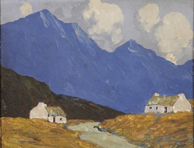COTTAGES IN THE WEST by Paul Henry  at deVeres Auctions