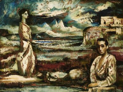 LOVERS IN THE EVENING by Daniel O'Neill  at deVeres Auctions