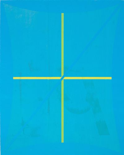 UNTITLED (TWO BLUES, GREEN AND YELLOW), 2021 by Denis Kelly  at deVeres Auctions