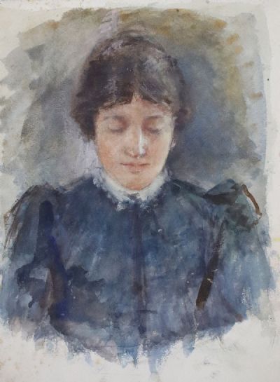 PORTRAIT OF LILY YEATS by John Butler Yeats sold for €3,200 at deVeres Auctions