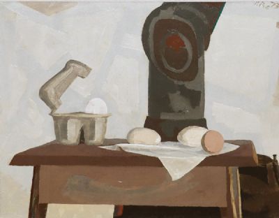 STILL LIFE WITH EGGS by Patrick Pye  at deVeres Auctions