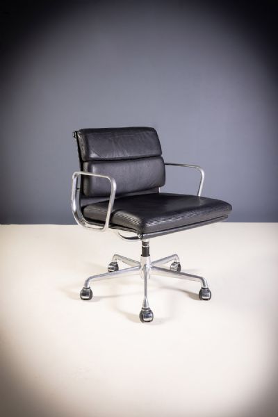 AN EA217 SOFT PAD OFFICE CHAIR by Charles & Ray Eames  at deVeres Auctions