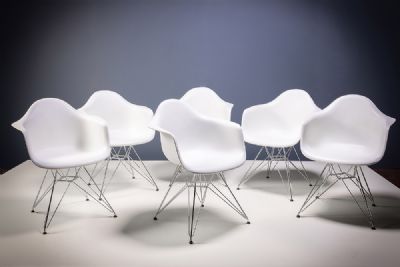 A SET OF SIX DAR CHAIRS by Charles & Ray Eames  at deVeres Auctions
