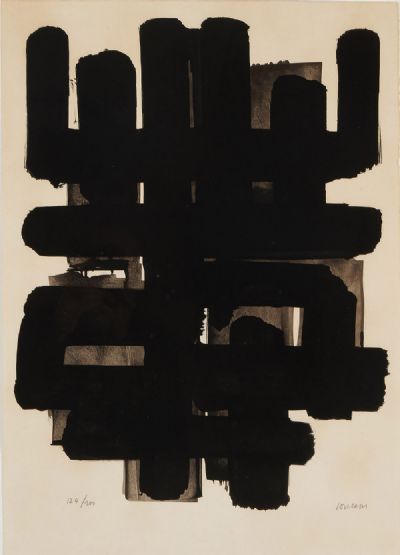 LITHOGRAPH NO.3 by Pierre Soulages  at deVeres Auctions