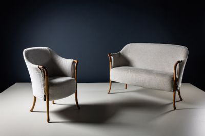 PROGETTI ARMCHAIR AND SETTEE by Giorgetti  at deVeres Auctions