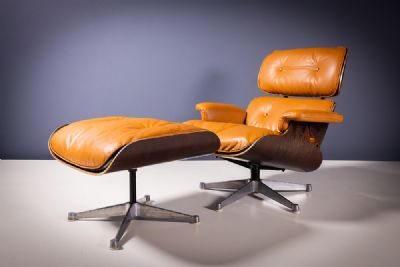 A 670 CHAIR AND OTTOMAN by Charles & Ray Eames sold for €4,000 at deVeres Auctions