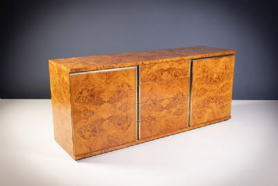 A BURR WALNUT CABINET by Roche Bobois  at deVeres Auctions