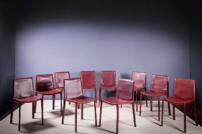 SET OF 10 LEATHER CHAIRS by Arrben  at deVeres Auctions