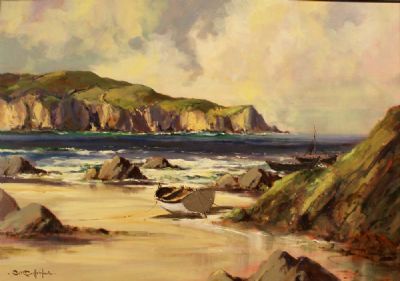HORN HEAD, KILLYAHOEY STRAND, DONEGAL by George K. Gillespie  at deVeres Auctions